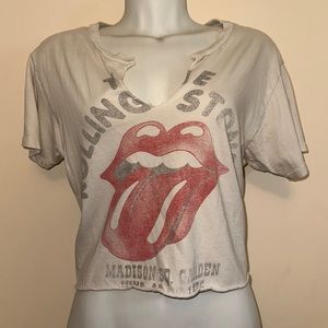 Rolling stone crop top